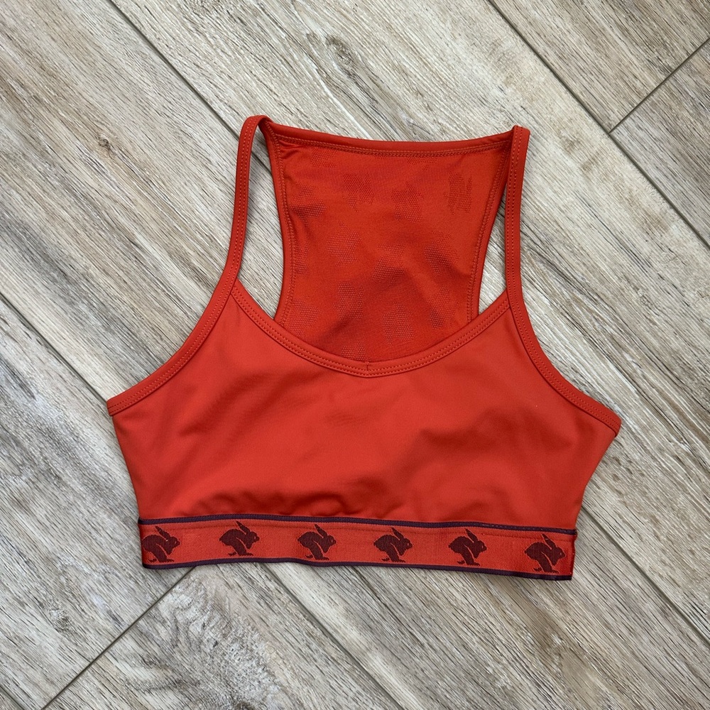 Rabbit Running Red Sports Bra w/pocket